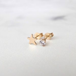 Twinkle star stud earring set 14k GF